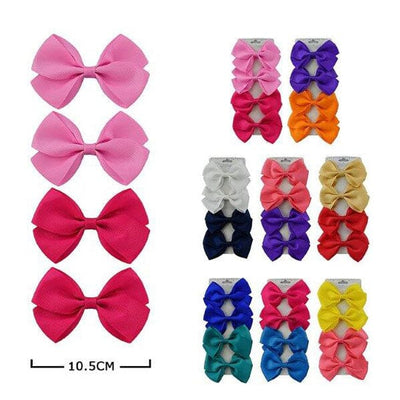 4PC Mini Hair Bow Pin 10015H (24 units)