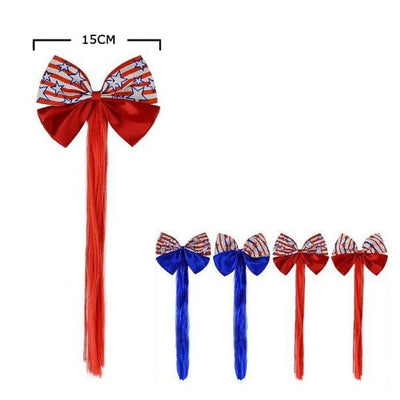 4th of july American Flag Hair Bow 1022 ( 12 units)