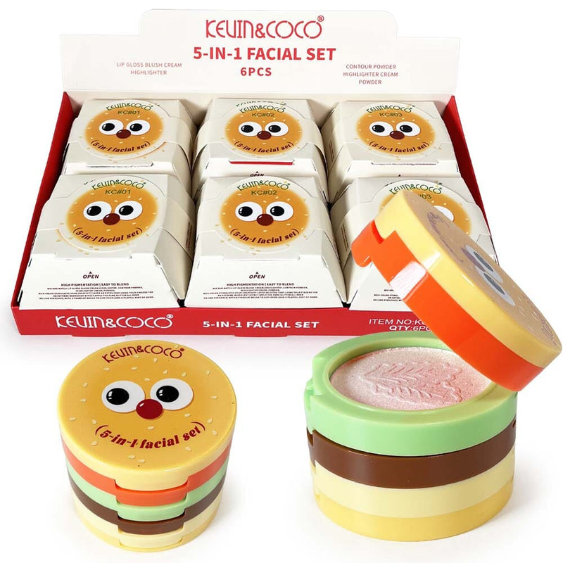 5 in 1 Hamburger Face Palette