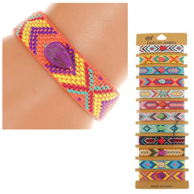 Adjustable Braided Bracelets 47640 ( 12 units )