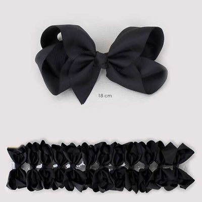 All Black Loop Hair Bow 4700-BK1 (12 units)