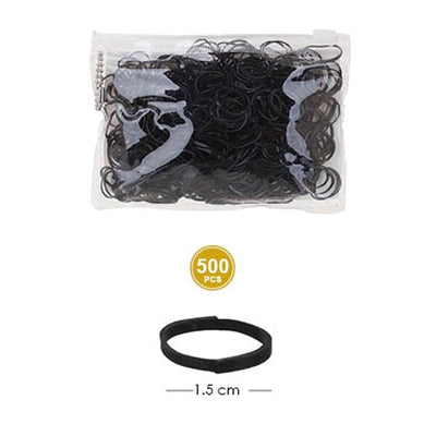 All Black Zipper Bag Hair Tie 3230-BKX (12 units)