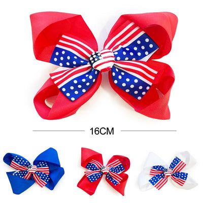 American Flag Hair Bow 1005 (12 units)