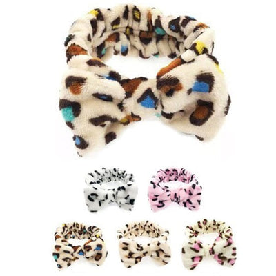 Animal Printed Bow Spa Headband 1125 ( 12 units)