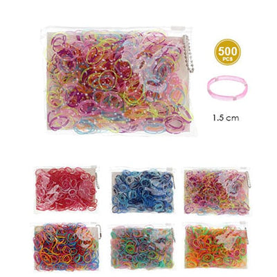 Assorted Color Zipper Bag Hair Tie 3230-MTX (12 units)