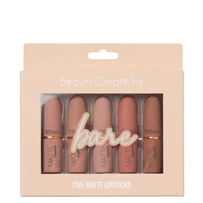 “BARE” Five Pice Matte Lipstick Set (1 unit)