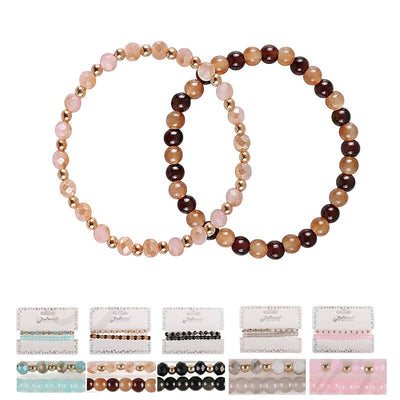Beaded 2PC Bracelets 43721 (12 units )