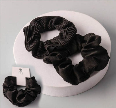 Black 2PC Fabric Hair Band 10292B (12 units)