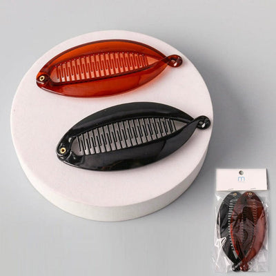 Black & Brown 2PC Set Hair Comb Clip 5597 ( 12 units)