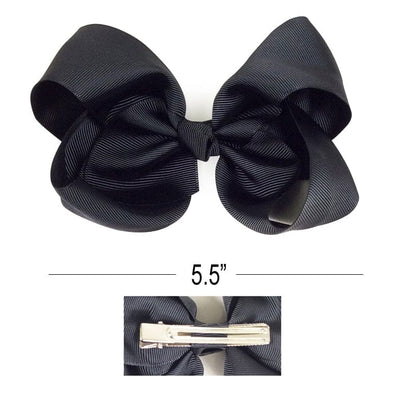 Black Classic Hair Bow (12 units)