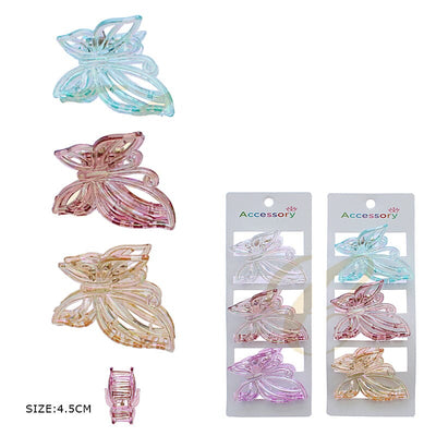 Butterfly 3PC Jaw Clips 0640R (12 units)
