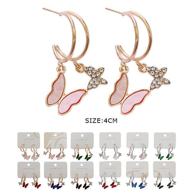 Butterfly Dangle Earrings 3223R6 (12 units)