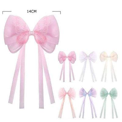 Butterfly Hair Bow With Tail 28585BN (12 units)