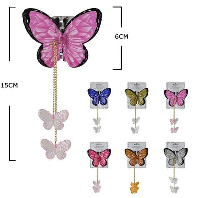 Butterfly Hair Jaw Clip 11054M (12 units)