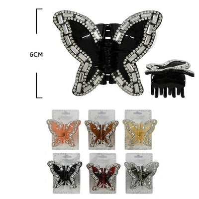 Butterfly Hair Jaw Clip 11284M (12 units)