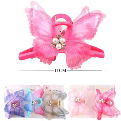 Butterfly Hair Jaw Clips 0965 ( 12 units)