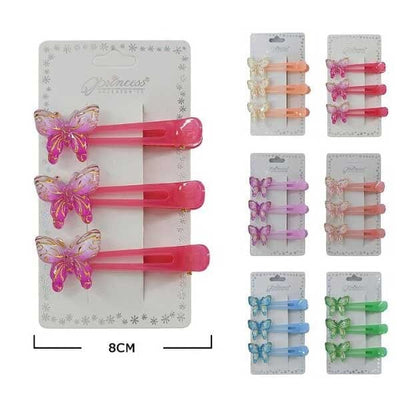 Butterfly Hair Pin Set 10799M (12 units)