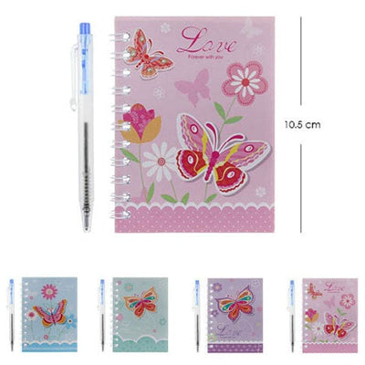 Butterfly Notebook With Pen 2132 (24 units)