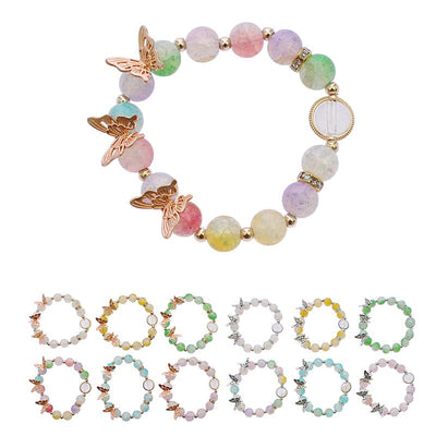 Butterfly Stone Bead Bracelet 2154R6 (12 units)