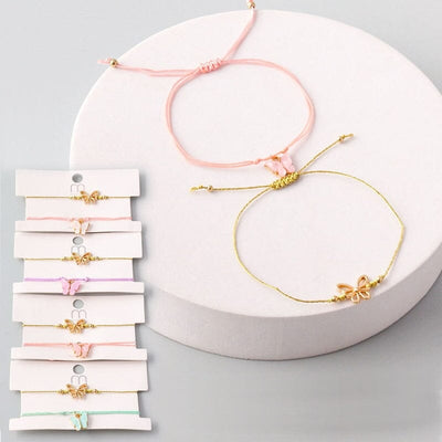 Butterfly String Bracelet Set 17531 (12 units)
