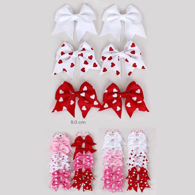 Cheer Bow Shape 6PC Hair Pin Set 2504 (12 units)