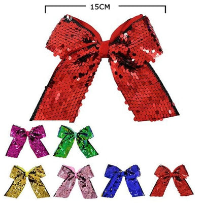 Cheer Shape Sequin Hair Bow 24400D (12 units)