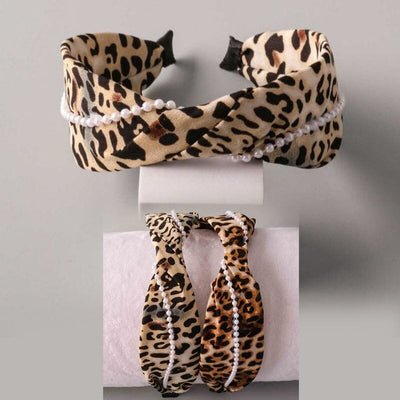 Cheetah Pearl Twisted Headband 12774 (12 units)