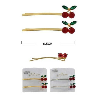 Cherry Hair Pin Set 10820M (12 units)