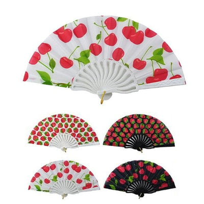 Cherry, Strawberry Printed Fan 3165 (12 units)