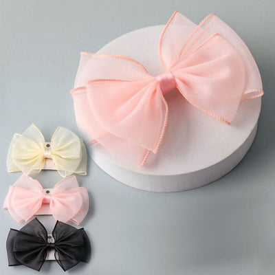 Chiffon Hemmed Bow Clips 12718 (12 units)