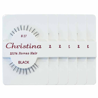 Christina 100% Human Hair Eyelashes #27 (12 units)