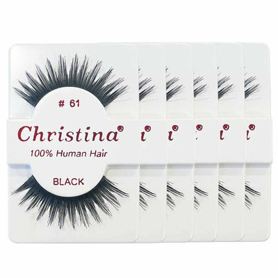 Christina 100% Human Hair Eyelashes #61 (12 units)