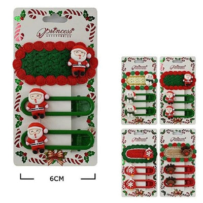 Christmas 3PC Hair Pin Set 9026 (12 units)