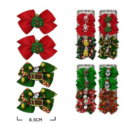 Christmas 4PC Hair Bow 6045 (12 units)