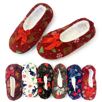 Christmas Fuzzy Slippers 1002 (12 units)