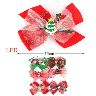 Christmas LED Light Hair Bow 4617 (12 units)