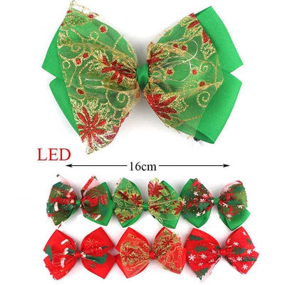 Christmas LED Light Hair Bow 4629 (12 units)