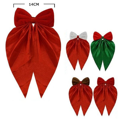 Christmas Long Tail Hair Bow 6041 (12 units)