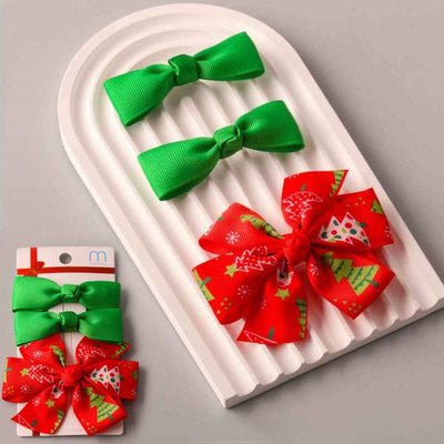 Christmas Pinwheel Hair Bow Set 13224XM (12 units)