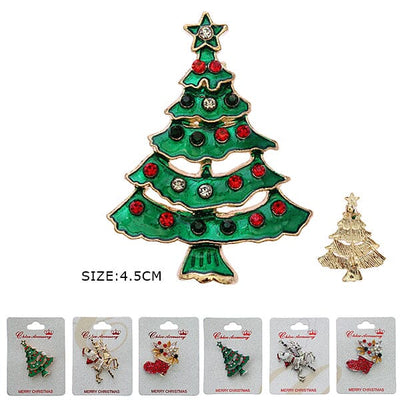 Christmas Theme Brooch 0244GS (12 units)