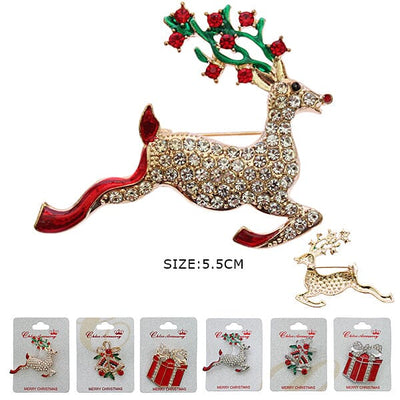 Christmas Theme Brooch 0245GS (12 units)