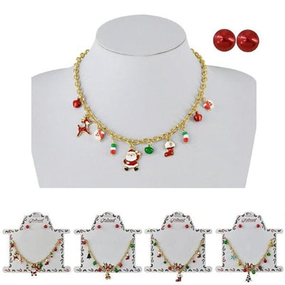 Christmas Theme Charm Necklace Set 20019 (12 units)