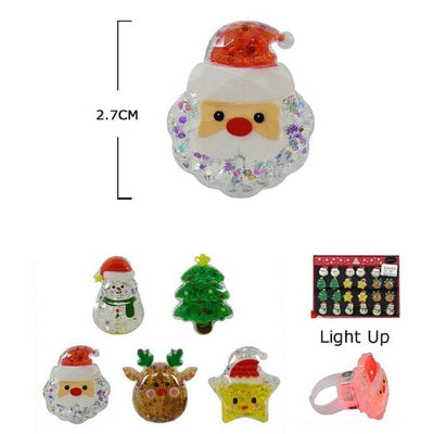 Christmas Theme Light Up Ring 20023 (24 units)