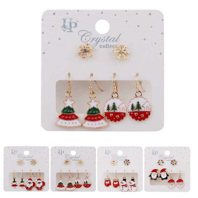 Christmas Theme Multi Earrings 2067 (12 units)