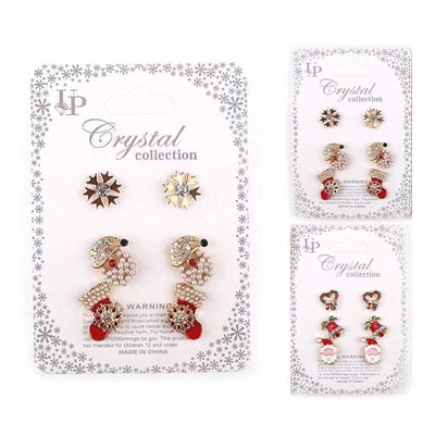 Christmas Theme Multi Earrings 6932 (12 units)