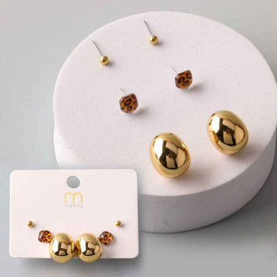Chunky Cheetah Earring Set 38994 (12 units)