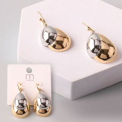 Chunky Layer Teardrop Huggie Earrings 38318GS (12 units)