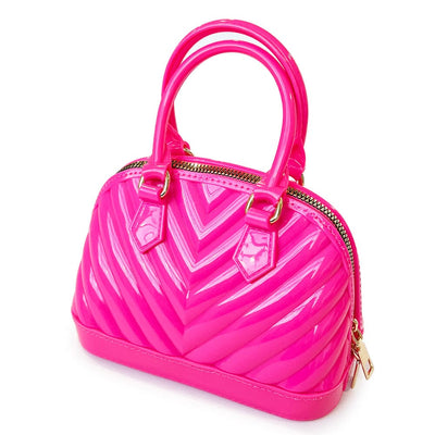 Color Jelly Tote bag With Chain Strap - Hot Pink (1 unit)