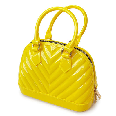 Color Jelly Tote bag With Chain Strap - Yellow (1 unit)
