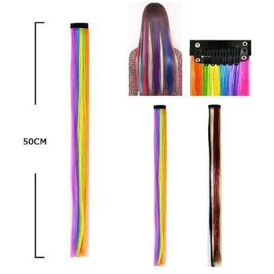 Colored Hair Extensions Clip 10607M (12 units)